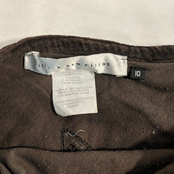 India It's a New Vision Embroidered Floral Butterfly Skirt Brown Teal Blue 10 - Picture 11 of 16